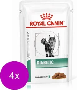 Royal Canin Veterinary Diet Diabetic Wet – Kattenvoer – 4 X 12 X 85 G