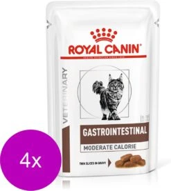 Royal Canin Veterinary Diet Gastro Intestinal Moderate Calorie Wet – Kattenvoer – 4 X 12 X 85 G
