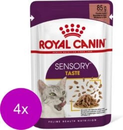 Royal Canin Sensory Multipack Taste – In Gravy – Kattenvoer – 4 X 12×85 G