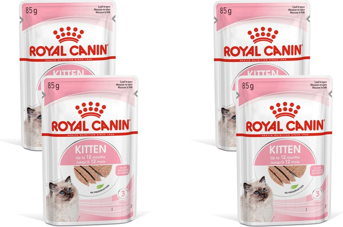 Royal Canin Kitten Loaf – Kitten-Kattenvoer – 4 X 12×85 G 3 Royal Canin Kitten Loaf – Kitten-Kattenvoer – 4 X 12×85 G