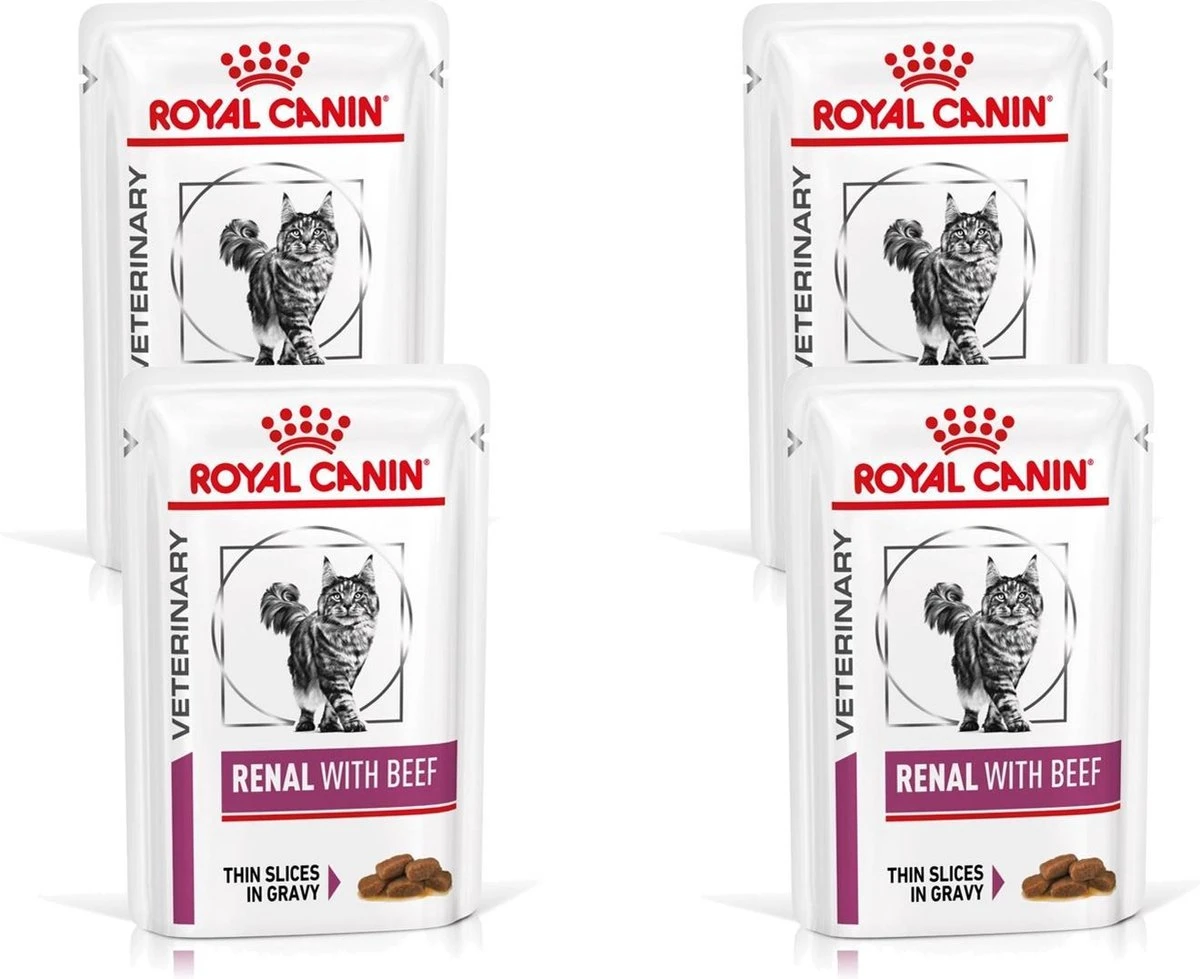 Royal Canin Veterinary Diet Renal Beef Wet – Kattenvoer – 4 X 12×85 G 3 Royal Canin Veterinary Diet Renal Beef Wet – Kattenvoer – 4 X 12×85 G