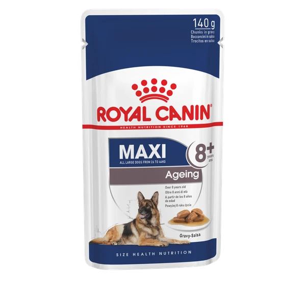 Royal Canin Maxi Ageing 8+ Natvoer – Hondenvoer – 10×140 G 2 Royal Canin Maxi Ageing 8+ Natvoer – Hondenvoer – 10×140 G