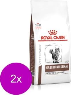 Royal Canin Veterinary Diet Gastro Intestinal Moderate Calorie – Kattenvoer – 2 X 4 Kg