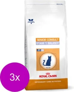 Royal Canin Veterinary Diet Senior Consult – Stage 1 – 7+ – Kattenvoer – 3 X 1.5 Kg