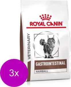 Royal Canin Veterinary Diet Gastrointestinal Hairball – Kattenvoer – 3 X 2 Kg