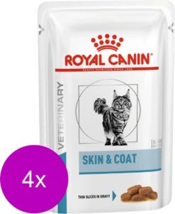 Royal Canin Veterinary Diet Skin & Coat Wet – Kattenvoer – 4 X 12 X 85 G