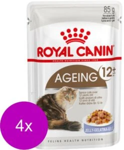 Royal Canin Ageing +12 In Jelly – Kattenvoer – 4 X 12×85 G